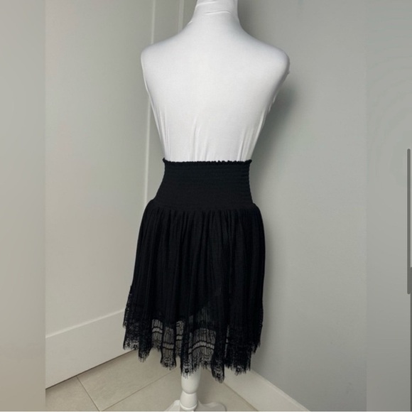 Maje Jaelys Mixed Lace Skirt in Black - Picture 6 of 10